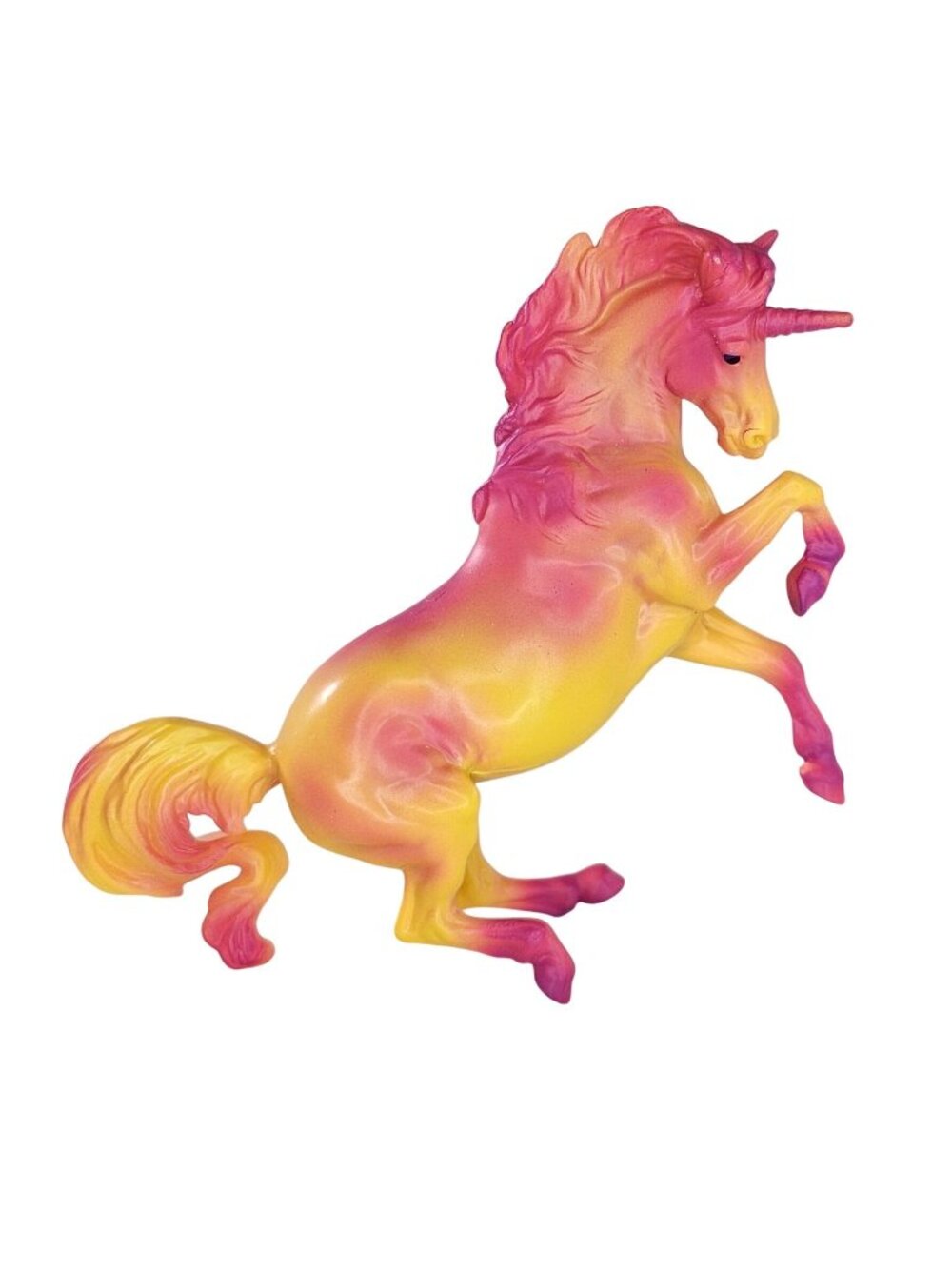 Breyer Stablemate Unicorn Swirl Razzmatazz Connemara Mold Pink Yellow #6912